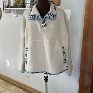 The North Face Womens LIBERTY of London CRAGMONT quarter SNAP FLEECE Bleached Sa